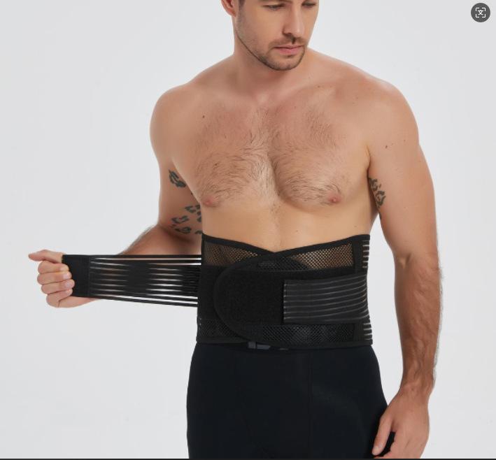 Lumbar Support Belt with Steel Plate for Disc Protrusion - Unisex, Breathable, Sports Use