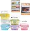 4PcsLeakproof Lids, Condiment Sauce Containers, Mini Freezer Storage Containers Airtight Containers, Microwave Safe