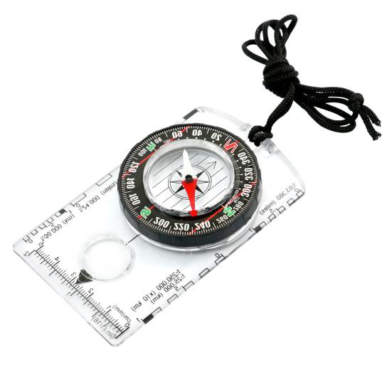 Многофункциональный компас для ориентирования со шнурком, высокая точность, компактный размер, портативное увеличительное стекло, профессиональный компас, снаряжение для кемпинга