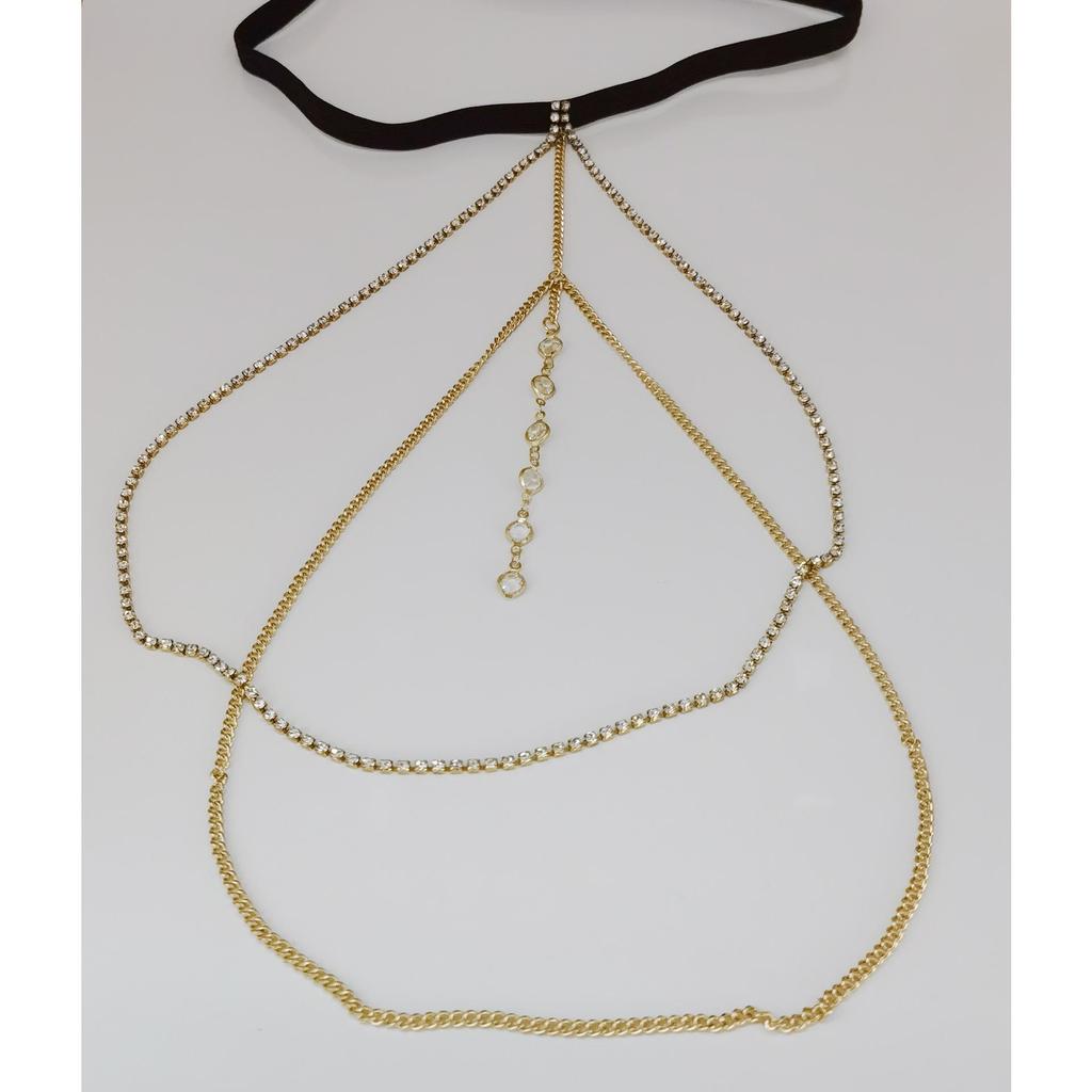 Sexy Rhinestone Thigh Chain - Sweet & Cool Elastic Beach Leg Jewelry