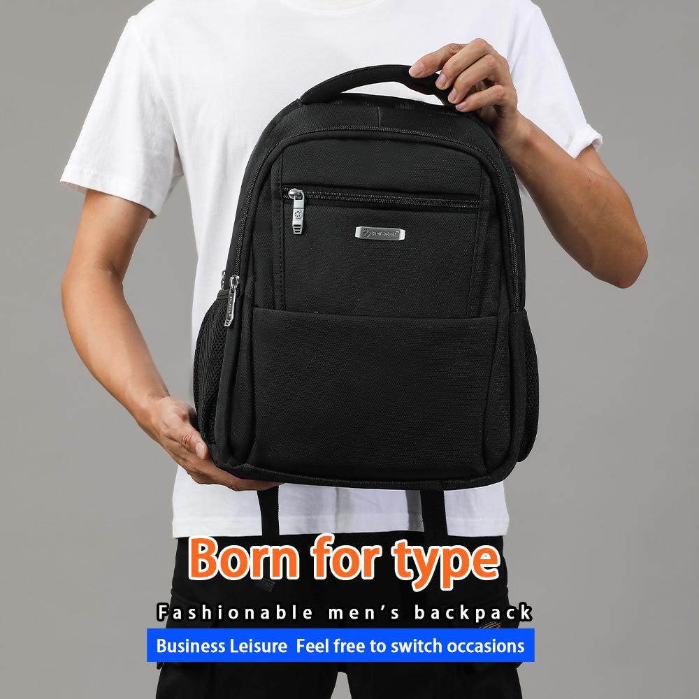 Мужская черная деловая сумка, многофункциональный водонепроницаемый рюкзак для ноутбука, школьная сумка с двумя плечами, большая вместительная дорожная сумка
