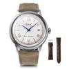 Bambino Automatic Celebrating 75th Limited Edition of In Includes Replacement Strap and Warranty Watch, RN-AC0027S, Men's, White, Orient's