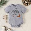 Newborn Baby Cotton Bodysuit "I Love My Big Brother" Print Short Sleeve Jumpsuit