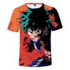 Summer Round Neck 3D Anime 'My Hero Academy' Printed Top Fashionable Casual Short Sleeved Men's T-shirts