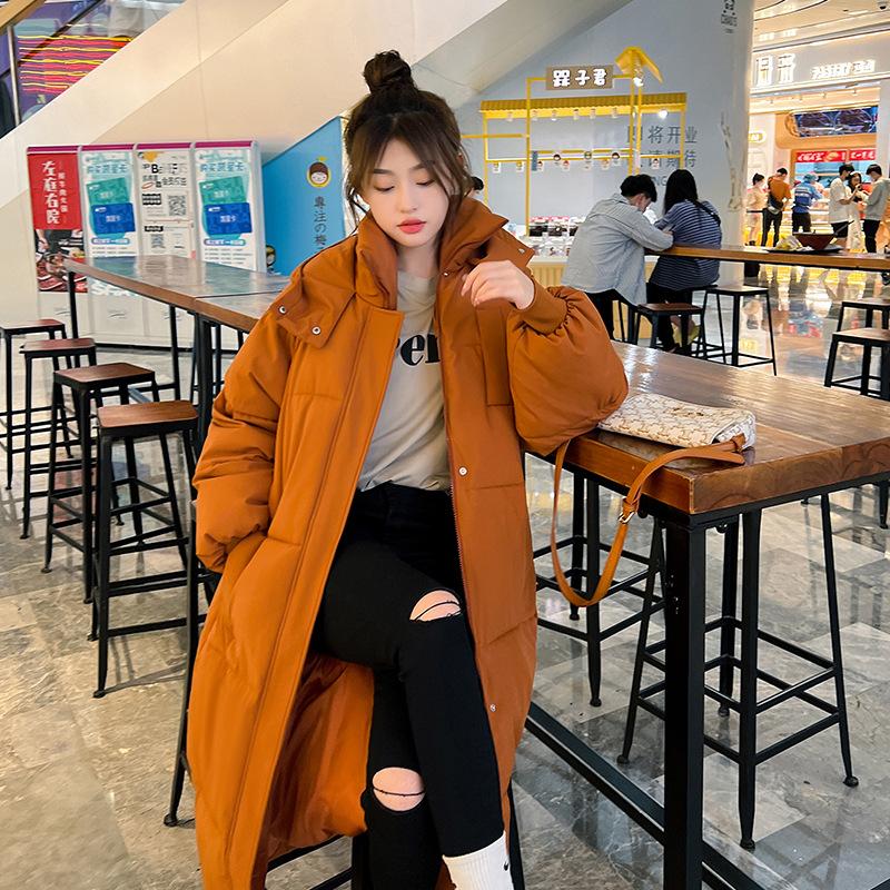 Thickened Down Cotton Jacket for Women, 2025 New Loose Long Over-the-knee Winter Warm Jacket Padded Jacket
