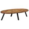 Reclaimed Teak Coffee Table, Oval, 120x60x30 Cm
