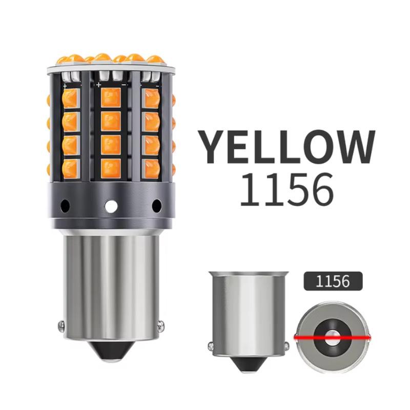 Лампочки для поворотников, стоп-сигналов, заднего хода 1156 BA15S P21W BAU15S PY21W 1157 BAY15D P21/5W Светодиодные Canbus 3030 44 светодиода 7440 7443 W21W T20