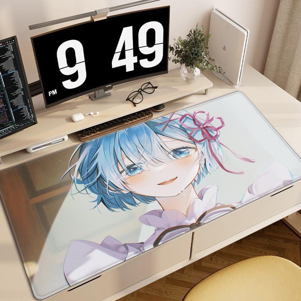 Anime RRe Zero Rem Mouse Pad Nonslip Rubber Gamer Balance Computer Mat Decoracion Deskmat Laptop Office Large