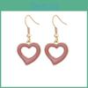 Стильные серьги-подвески в форме сердца из сплава Простой уникальный дизайн Модные акцентные украшения