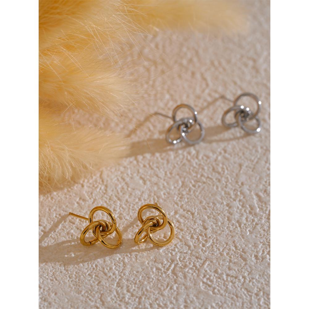 Eetit Стильные уникальные серьги-гвоздики из нержавеющей стали с геометрическим узором и покрытием PVD, повседневные, молодежные, оптовые ювелирные изделия