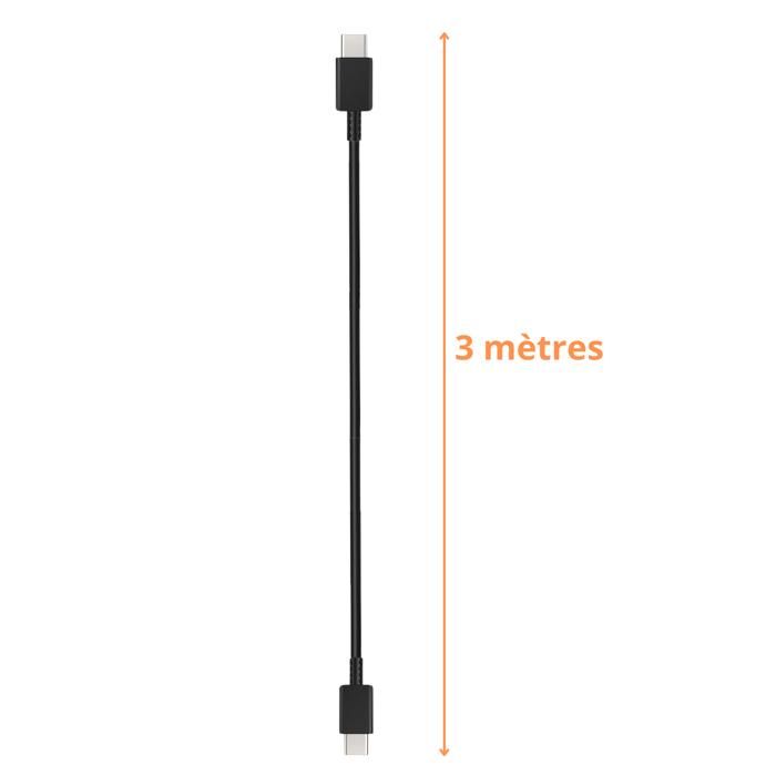 Chargeur Secteur + Cable USB-C 3m Compatible brosse à dents électrique MyVariations - Adaptateur d’alimentation 12W double port