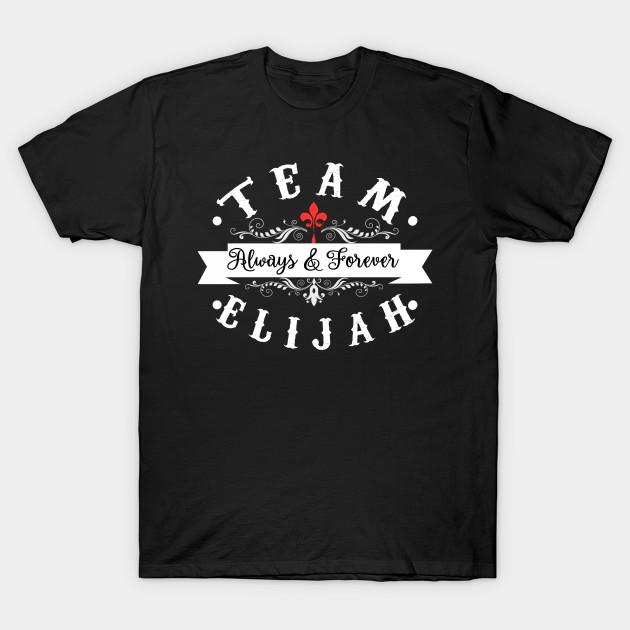 Men Black Print T-shirt Team Elijah. The Originals. No-Cut Heat Transfer Print Cotton Tshirt