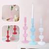Romantic Glass Vase Red Heart Shape Candlesticks Taper Candle Holders Candlesticks Decoration