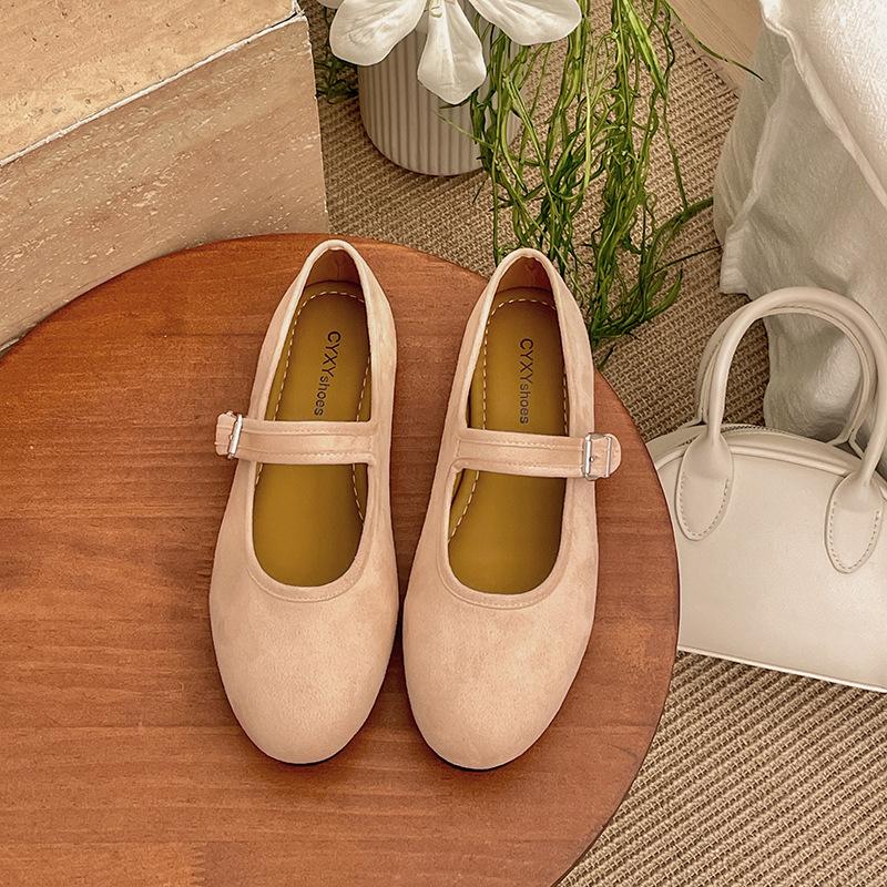 Модные французские туфли на плоской подошве красного цвета с легким ртом, женские, новинка 2025 года, универсальные туфли Мэри Джейн