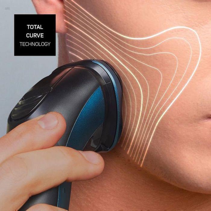 Электробритва - 3-СТОРОННЕЕ БРИТЬЕ - Тройная головка - Перезаряжаемая - Автономность 45 мин - Моющаяся