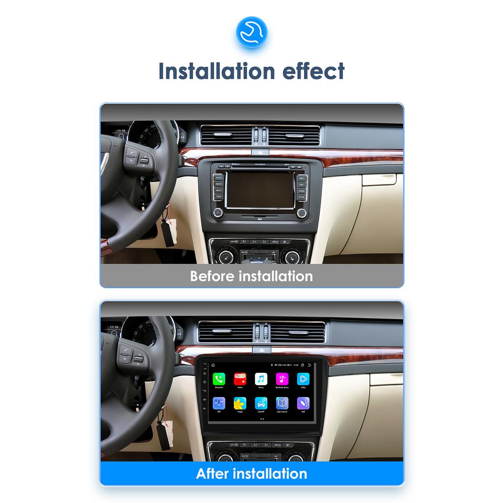 Hizpo Pro AI Android 13 Car Radio for Skoda Superb 2 2008 - 2015 Wireless CarPlay Android Auto Car Intelligent Systems Navigation GPS  Autoradio  DVR