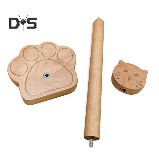 Держатель для бумажных полотенец для кошек, прочная конструкция, высокая устойчивость, легко чистить, отдельно стоящий деревянный органайзер для кухонных полотенец