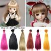 1PC High Quality High-temperature Wire 10cm Doll Wigs Long Straight DIY Dolls Accessories Wig Hair