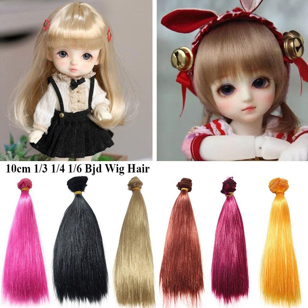 Colors High-temperature Wire Synthetic Fiber Long Straight Wig Hair Doll Wigs DIY Dolls Accessories