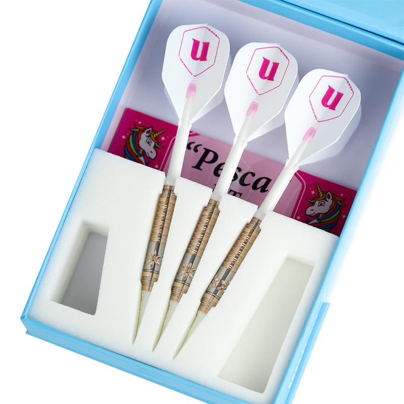 Дротики Unicorn Pesca Momoka Gold UT 19г 90% Вольфрамовая Сталь Наконечник Ствол Momoka Hayashi Общая Длина 42.0мм Макс. Диаметр 7.8мм Форма Торпеды