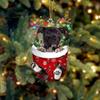 Acrylic Dog Christmas Tree Pendant Good-Looking Handmade Dog Christmas Ornament Hanging Cartoon Christmas Decoration Office