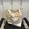 Large Capacity Open Girly Fashion Single Shoulder Shopping Bag Women's Commuter Linen Handbag