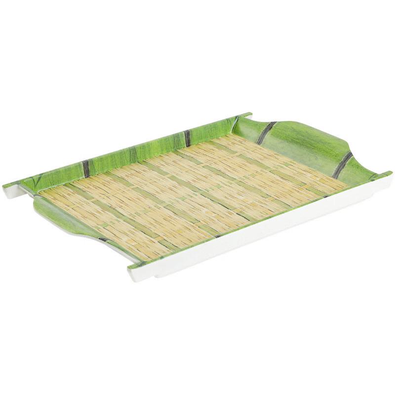 JINMEILI Melamine Faux Bamboo Serving Tray