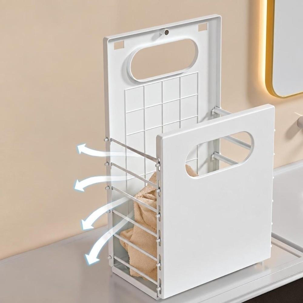 Wall-Mounted Dirty Clothes Basket Foldable Clothes Storage Basket Washing Clothes Basket Bathroom
