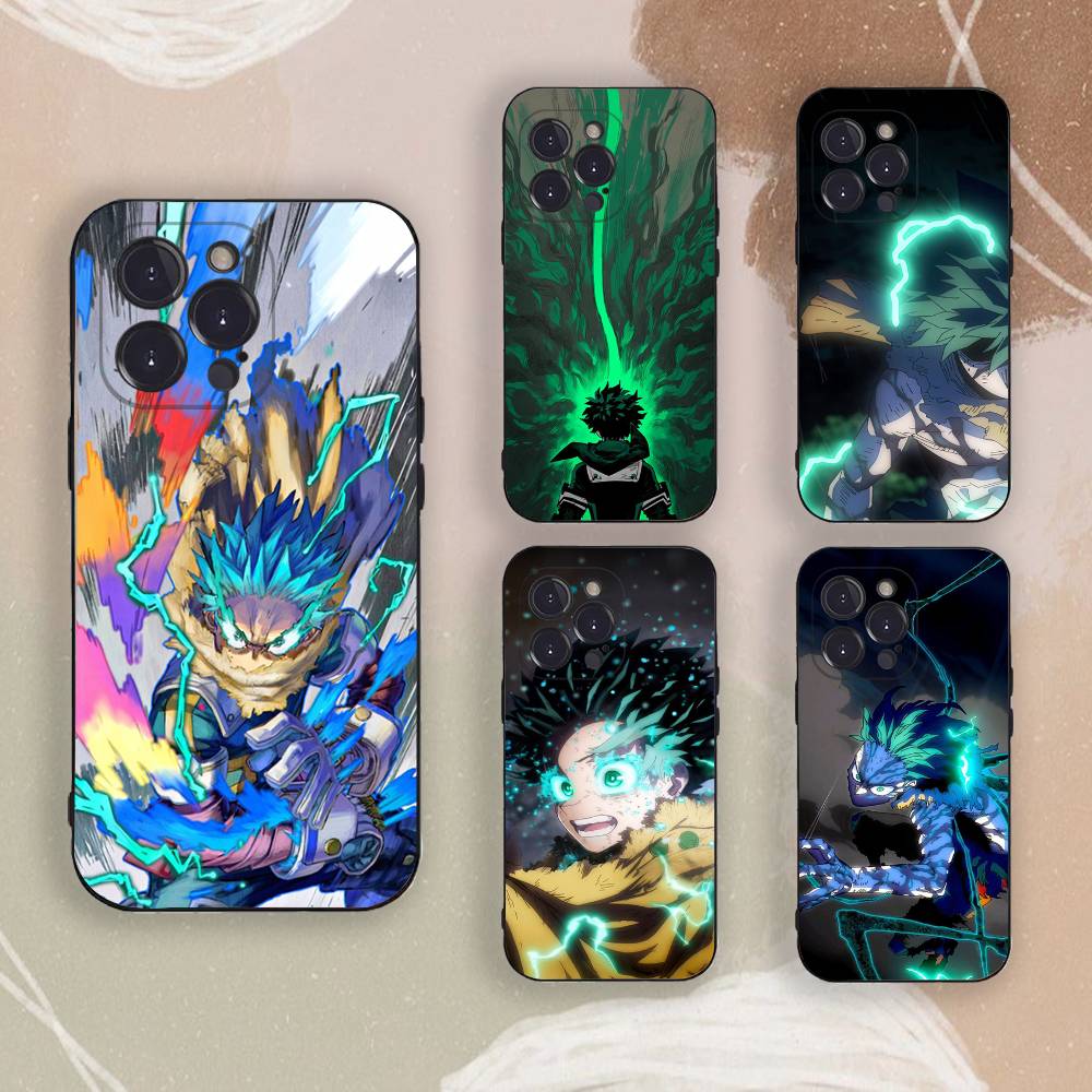 Чехол для телефона My H-Hero A-Aacademia Deku для iPhone 17,16,15,14,13,12,11,Pro,X,Xs,MAX,Plus, Мягкий ТПУ, Приятный для кожи Чехол