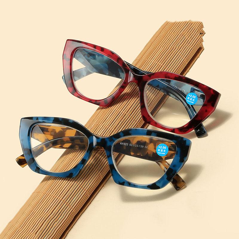 Cat Eye Vintage Reading Glasses Women Myopia Customize Prescription Anti Blue Light Blocking Optical Leopard Eyeglasses Frame