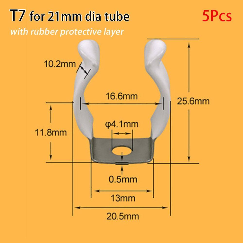5Pcs Fixing Clips Spring Terry Clip Clamp Holders Pipes Clamp Lamp Tube Clip for 12mm-32mm Dia Tube