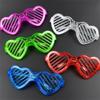 Light Up LED Glasses 5 Colors Heart Shape Glow Glasses Glow In The Dark Party Supplies Neon Party Favors for Kids Adults