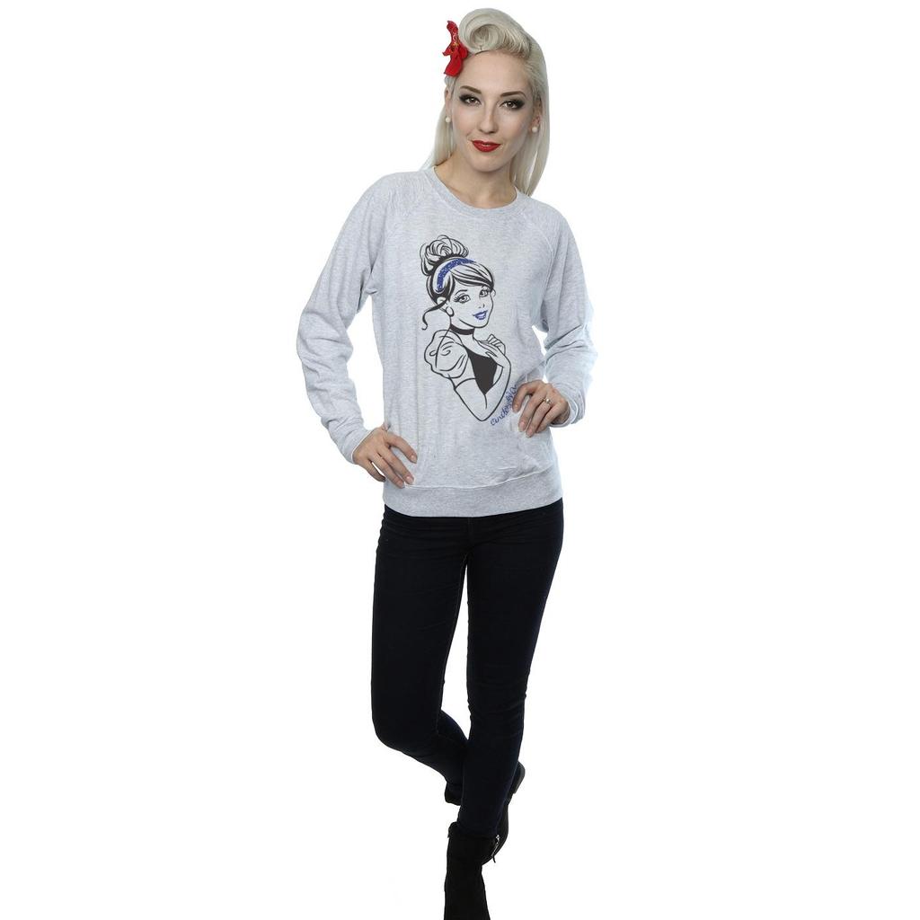 Disney Princess Womens/Ladies Cinderella Glitter Sweatshirt