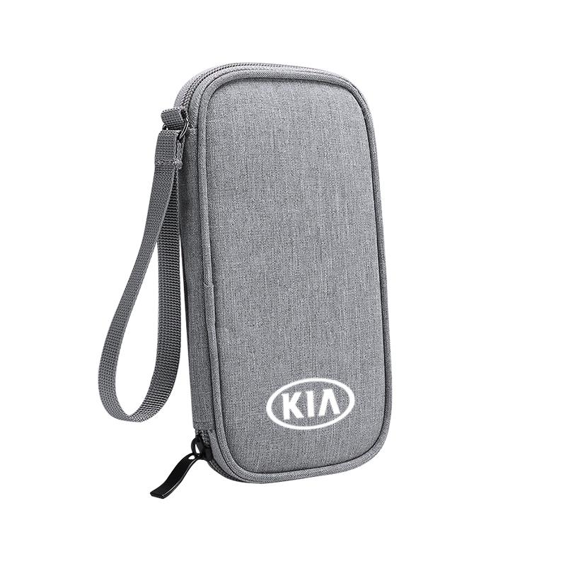 GSOT3 Car Portable Storage Bag Multi Functional Key Phone Bag For KIA K3 Sportage Carnival K5 Seltos Pegas KX1 EV5 Sonet EV6 K4 EV3