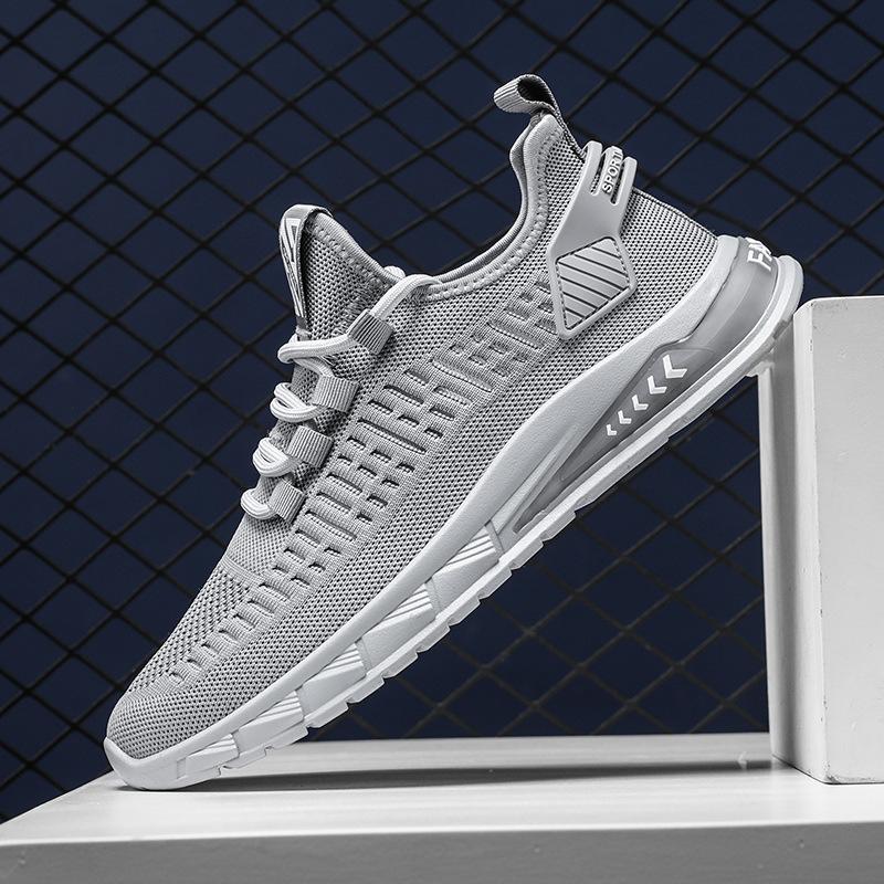 2025 Summer New Sports Shoes, Fashionable Sports Trendy Shoes Men's Running Shoes, Popular Flying Woven Casual Mesh Shoes
