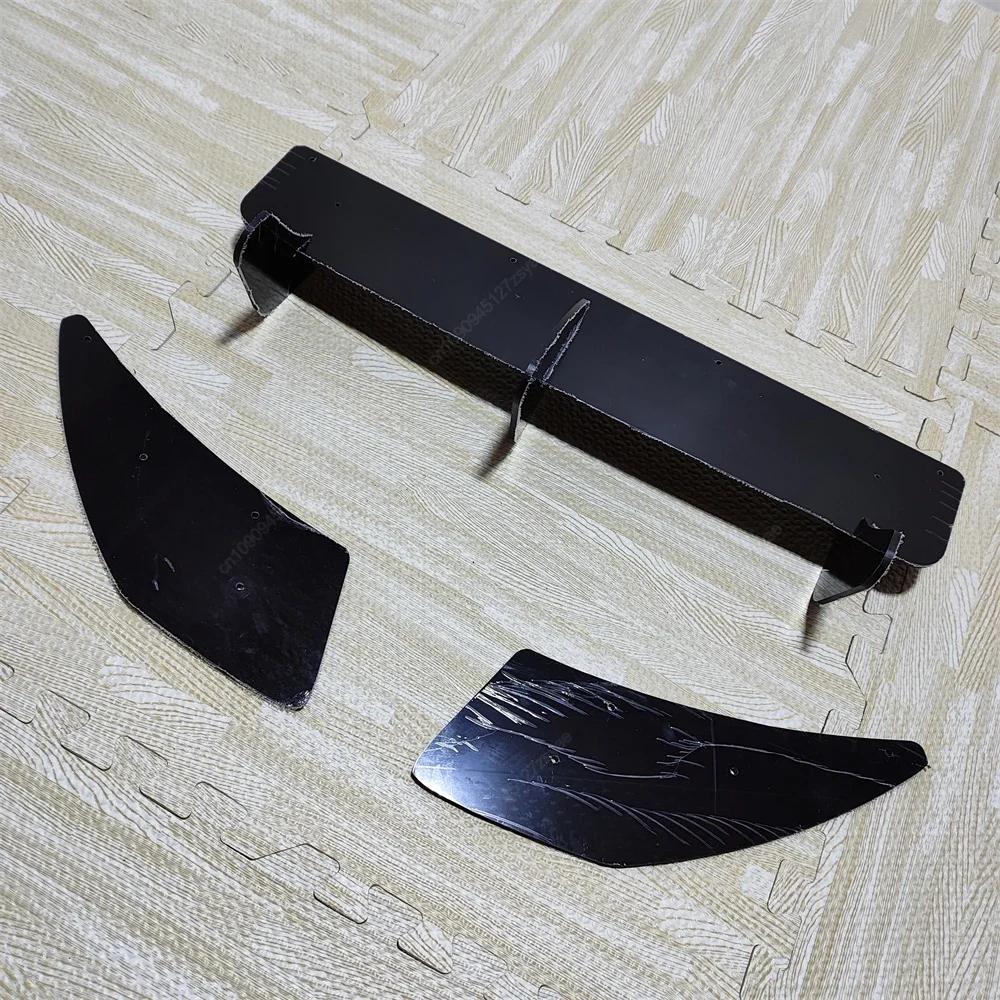 Диффузор заднего бампера автомобиля с 3 плавниками, накладки на задний бампер, боковые сплиттеры для Volkswagen VW Golf 7 MK7 R R-Line 2013-2016, обвесы, тюнинг