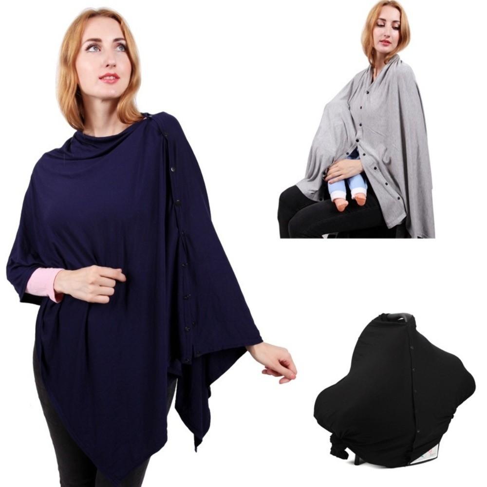 Comfortable Nursing Scarf Button Breastfeeding Blanket Practical Mother's Nursing Towel Baby Wrap