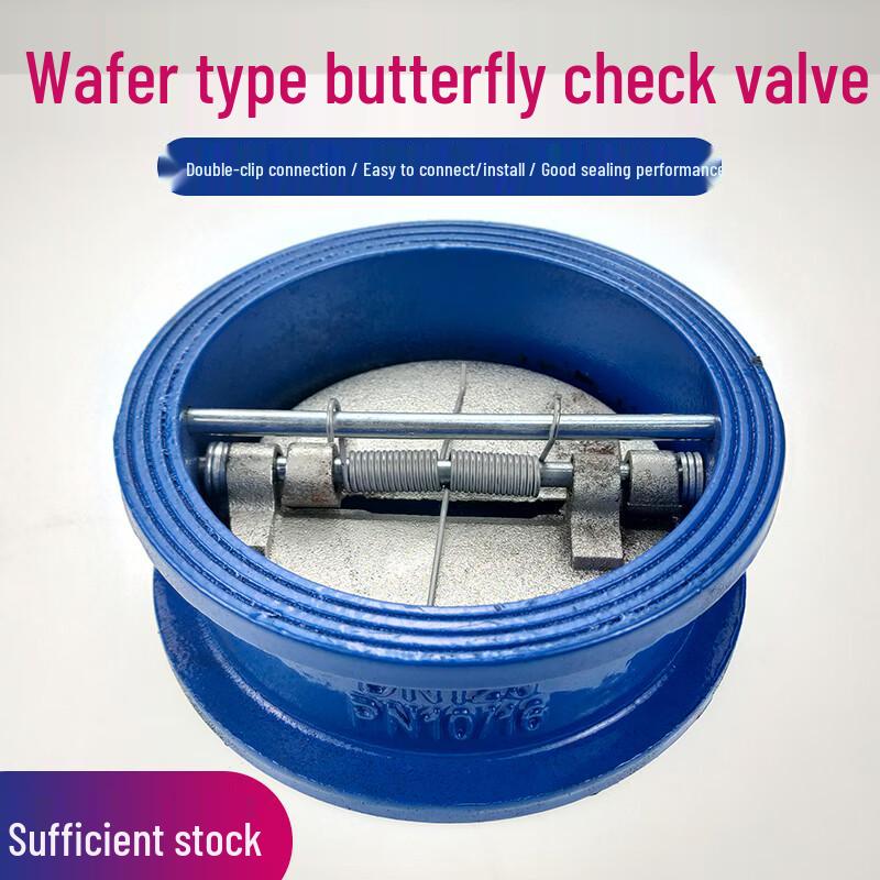 TENGZHI H77X-16 Cast Iron Wafer Butterfly Check Valve