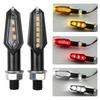 2Pcs Universal 9LED Motorcycle Turn Signal Indicator Light Blinker Double Sides Color Amber/Red/White