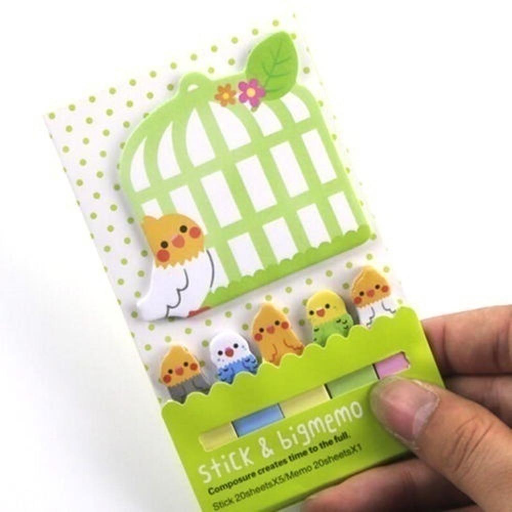 Кавайные наклейки Мультяшные липкие заметки Мемо-липкие заметки Закладка Наклейки с пандой и кошкой Украшение для офиса