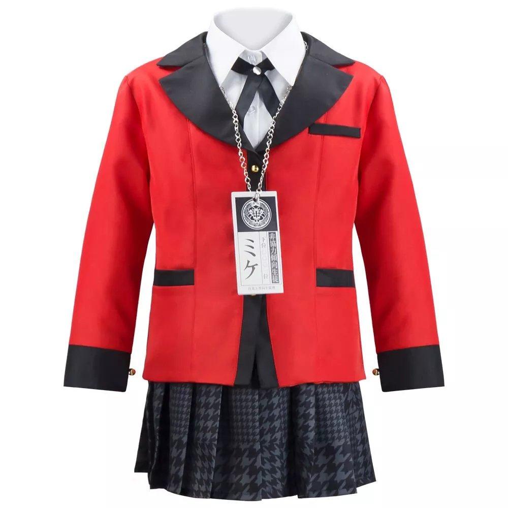 Костюмы аниме Kakegurui Yumeko Jabami, 5 шт./компл., косплей для девочек, взрослых и детей