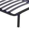 Marion - Black Bed Base Reinforced Slatted Frame and Adjustable Support Feet 120x200 X 29 Cm In Metal - Quick Assembly