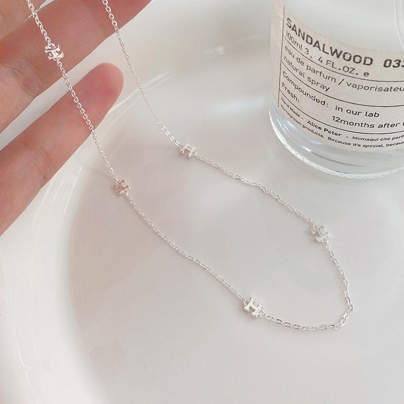 Минималистское ожерелье с буквой H, женское, универсальное, корейское, Ins Fashion, персонализированная цепочка для воротника