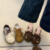 Ретро двойная шнуровка нишевые трендовые на плоской подошве удобные повседневные туфли осень новые для работы универсальные