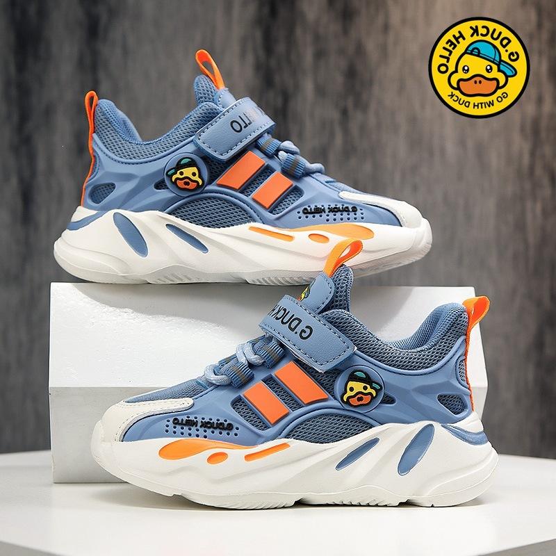 Little Yellow Duck brand children's shoes, new spring/autumn collection, featuring mesh and leather uppers, for girls and boys, available in sizes