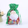 5Pcs Drawstring Gift Bag Santa Claus Snowman Candy Cookie Packaging Bag Christmas Candy Bags
