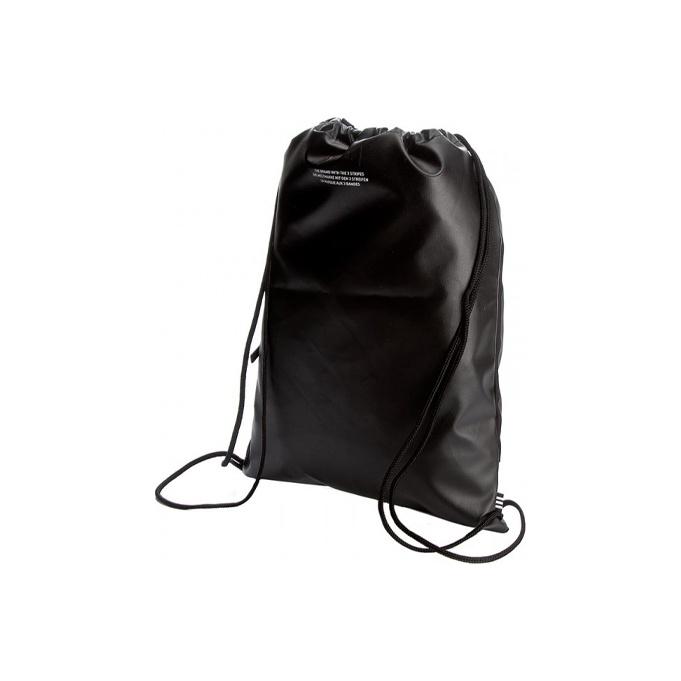 Adidas Originals Trefoil Large Logo Drawstring Sports Casual Backpack Men Backpack Black BK6752