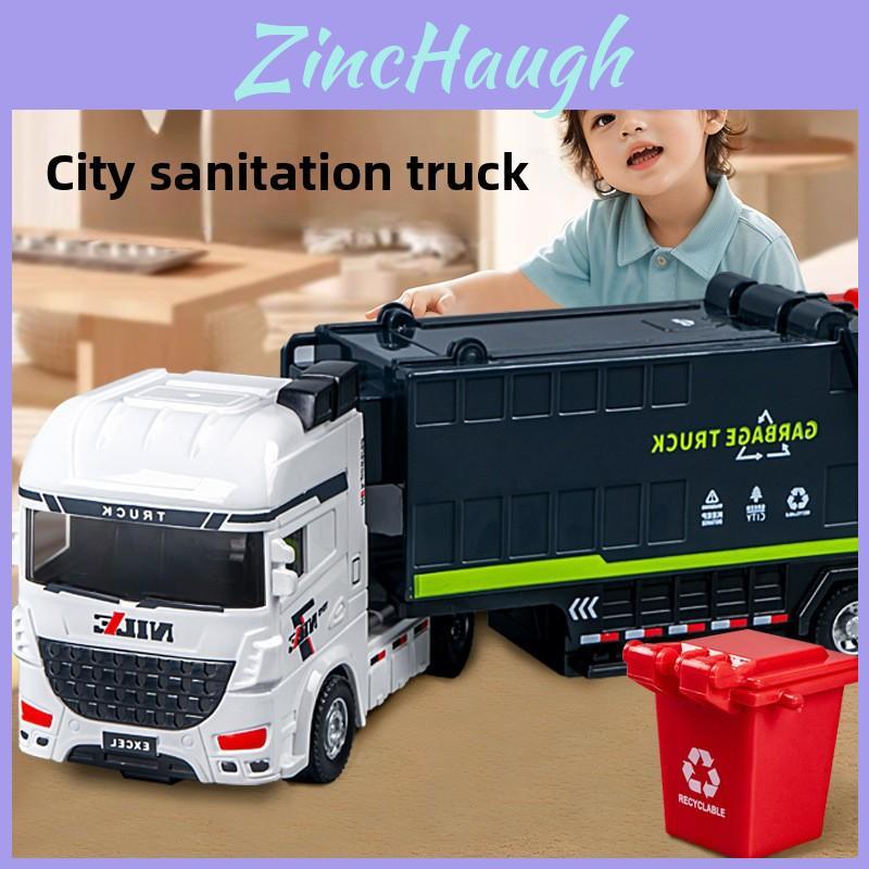 City Sanitation Garbage Truck Toy With Inertia Control For Boys Gifts And Playroom