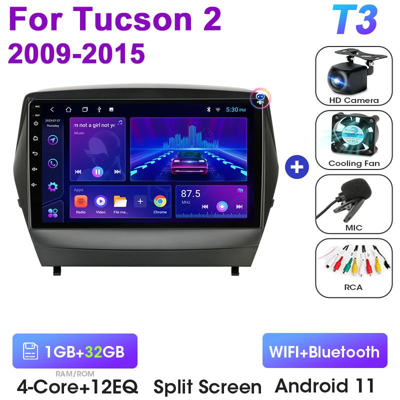 2 Din Android 12 автомобильное радио для Hyundai Tucson 2 LM IX35 2009 - 2015 мультимедийный видеоплеер GPS 4G Carplay авто стерео головное устройство