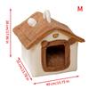 Pet Cat House Plush Enclosed With Handle Winter Pet Indoor House Cat Cave For Bedroom Garage Living Room Windowsill Balcony